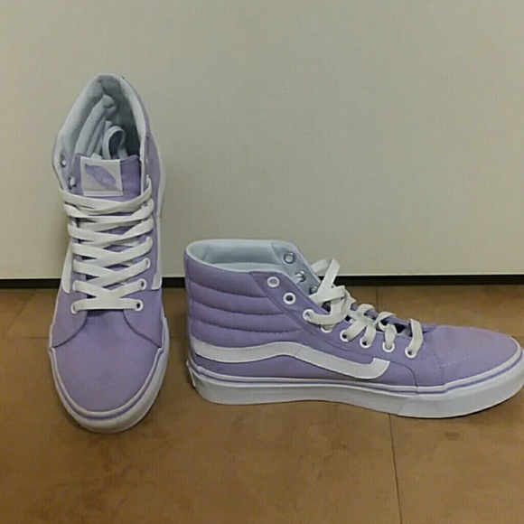 light purple high top vans